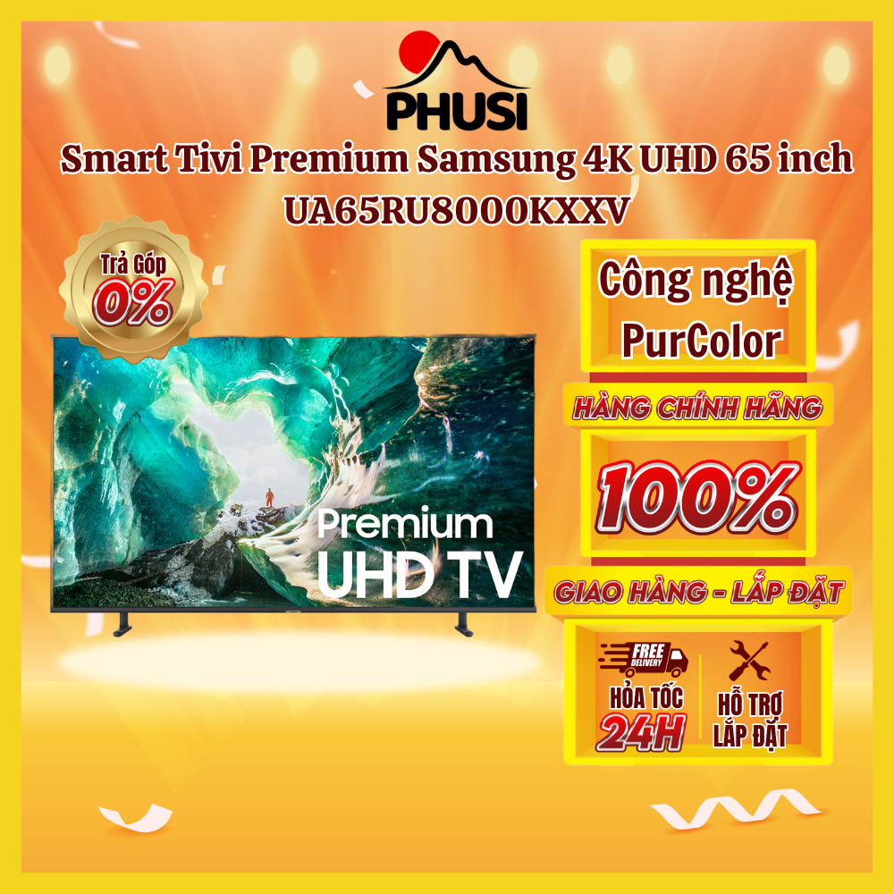 Smart Tivi Samsung 4K 65 inch UA65RU8000KXXV