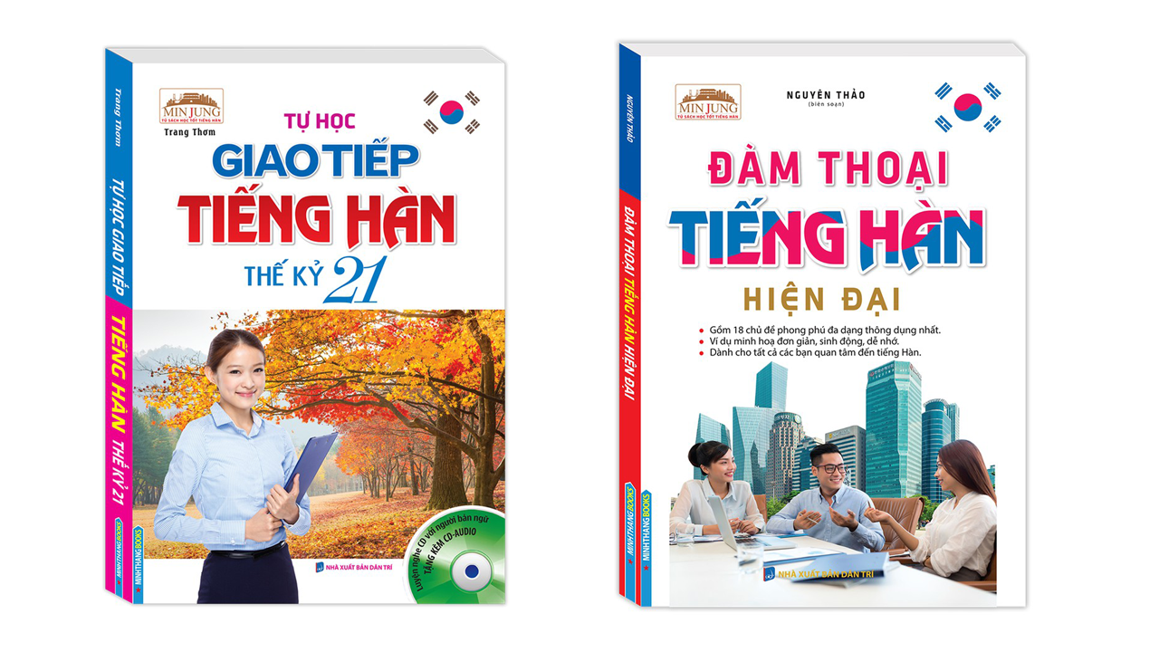 Combo 2c Tự học giao tiếp tiếng Hàn thế kỷ 21 + Đàm thoại tiếng hàn hiện đại (mềm)