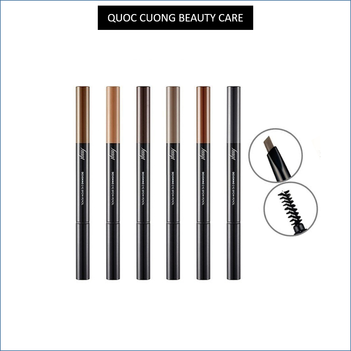 [HCM]Chì kẻ mày hai đầu The Face Shop Browlasting Waterproof Eyebrow Pencil 0.5g