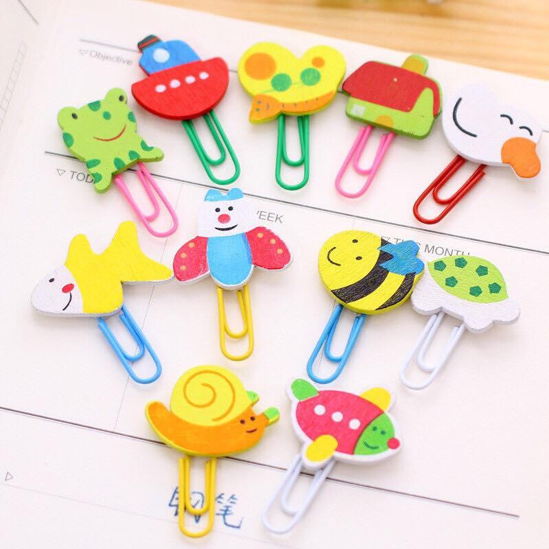 Sỉ 12 kẹp giấy, bookmark hình thú dễ thương