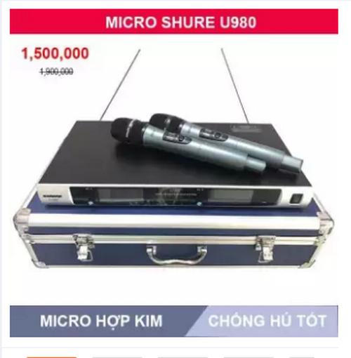 Micro không dây shure U980 loại 1