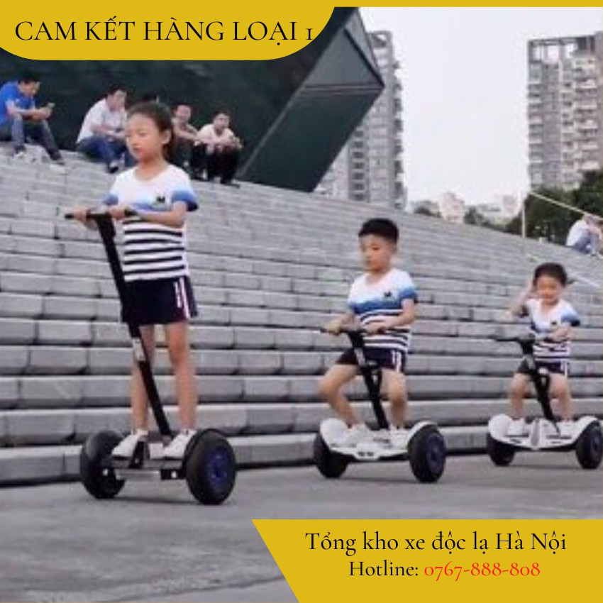Xe điện cân bằng có ghế ngồi tay lái bánh lớn 10 inch Plus Bản cao cấp - Xe cân bằng điện có tay lái