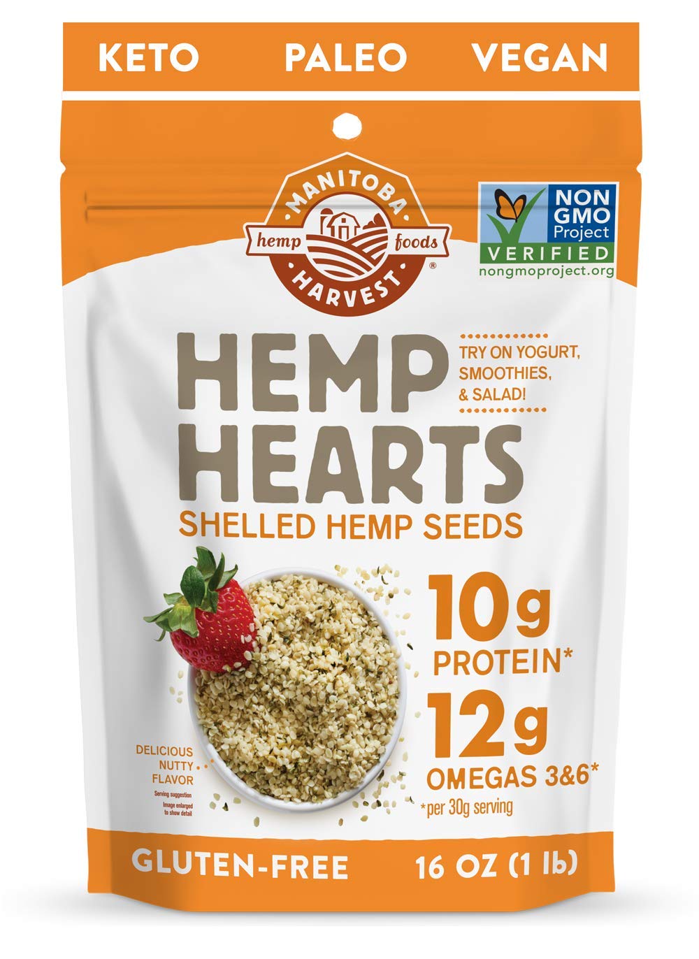 Hạt Gai Dầu Manitoba Harvest - Hemp Hearts Shelled Hemp Seeds - 454g