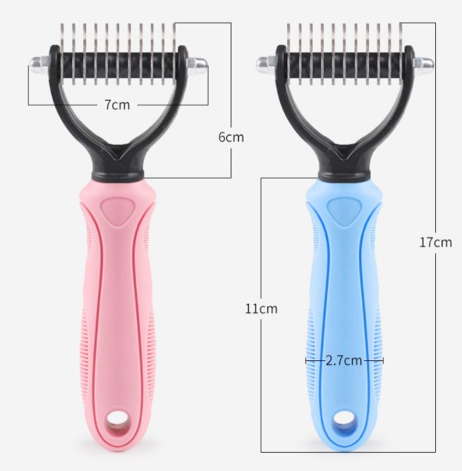 Lược gỡ rối lông cao cấp cho chó mèo/Dụng cụ chải lông chó mèo 2 mặt