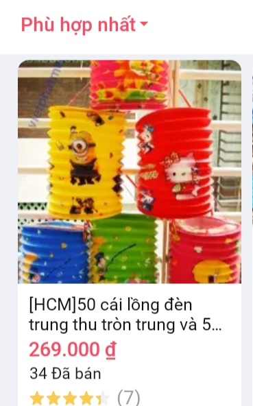 60 Lồng đèn Trung thu giấy xếp, hình trụ có cán cầm và 60 cây đèn cầy