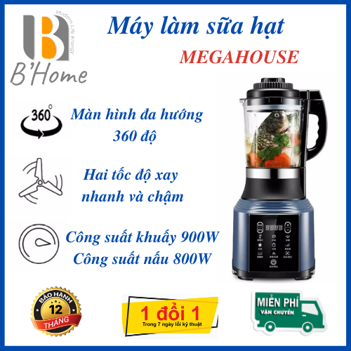 Máy Làm Sữa Hạt Megahouse, Máy Xay Nấu Sữa Hạt Đa Năng, Bảo hành 12 tháng - Hàng chính hãng - 100% tiếng Việt