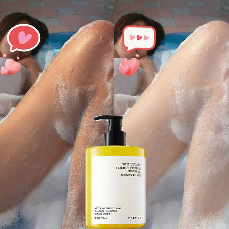 Sữa tắm trắng da Niacinamide Body Wash Fragrance Body Wash Sữa tắm trắng da làm trắng da Hương thơm lâu dài 500ml