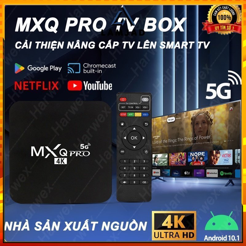 Android TV Box Mxq Pro Ram 8GB/16GB Smart Tivi Box 4K Wifi 5G Android 11 xem truyền hình miễn phí, xem Youtube - LAMJAD STORE