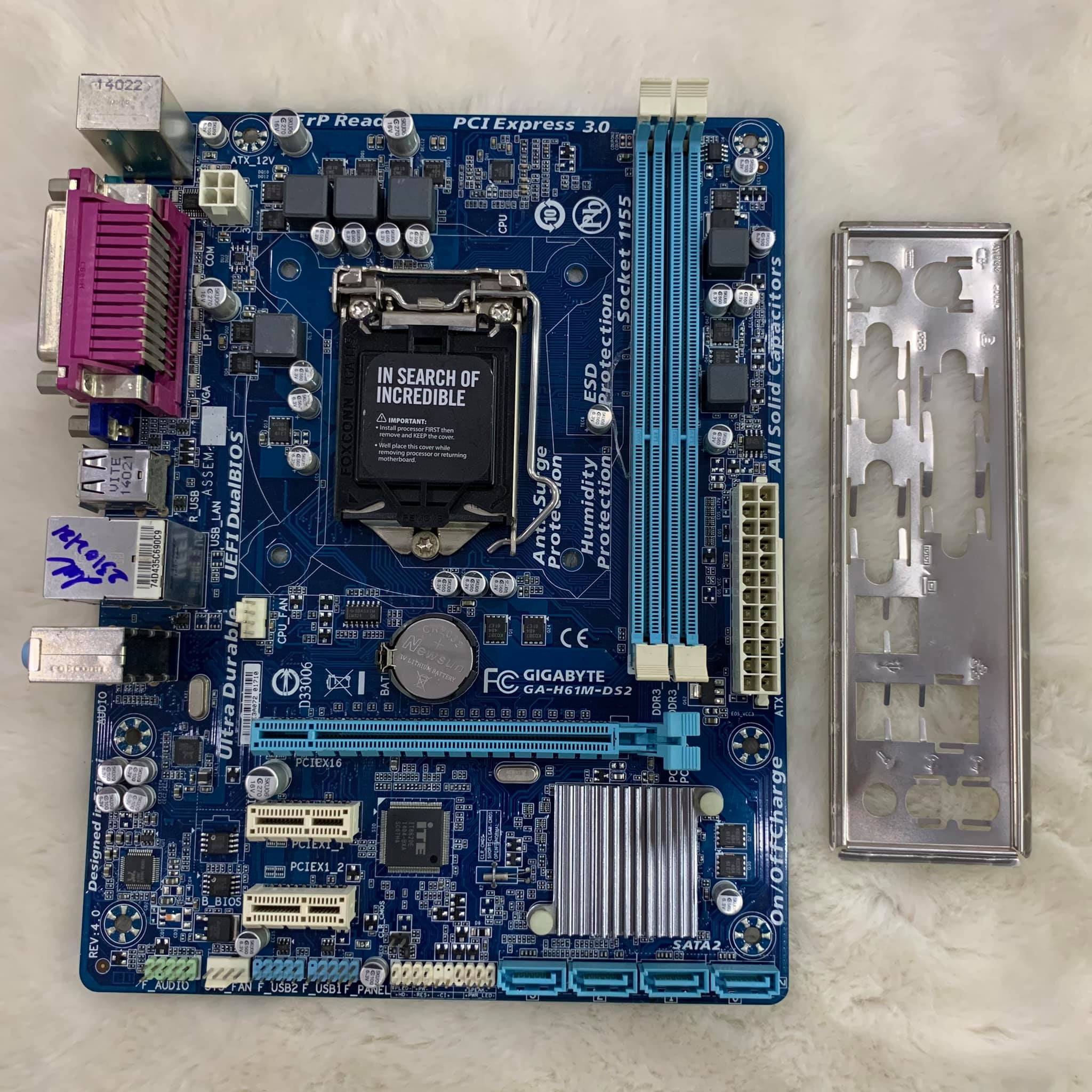 Mainboard Gigabyte H61M-DS2 Socket 1155 Nguyên Zin - Cũ