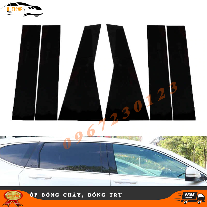 Ốp bóng trụ, bóng trầy cửa xe tráng gương đẹp, loại 1 chống xước cho xe Honda CRV 2018-2021