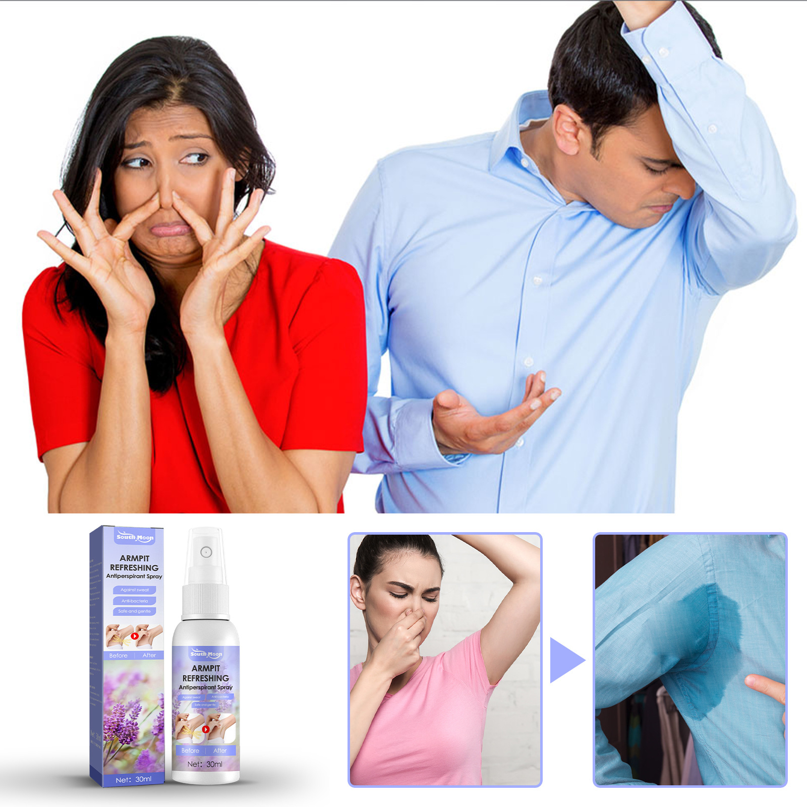 Xịt thơm toàn thân Xịt ngăn mồ hôi nách Xịt khử mùi hương hoa oải hương Xịt ngăn mồ hôi nách có mùi thơm
