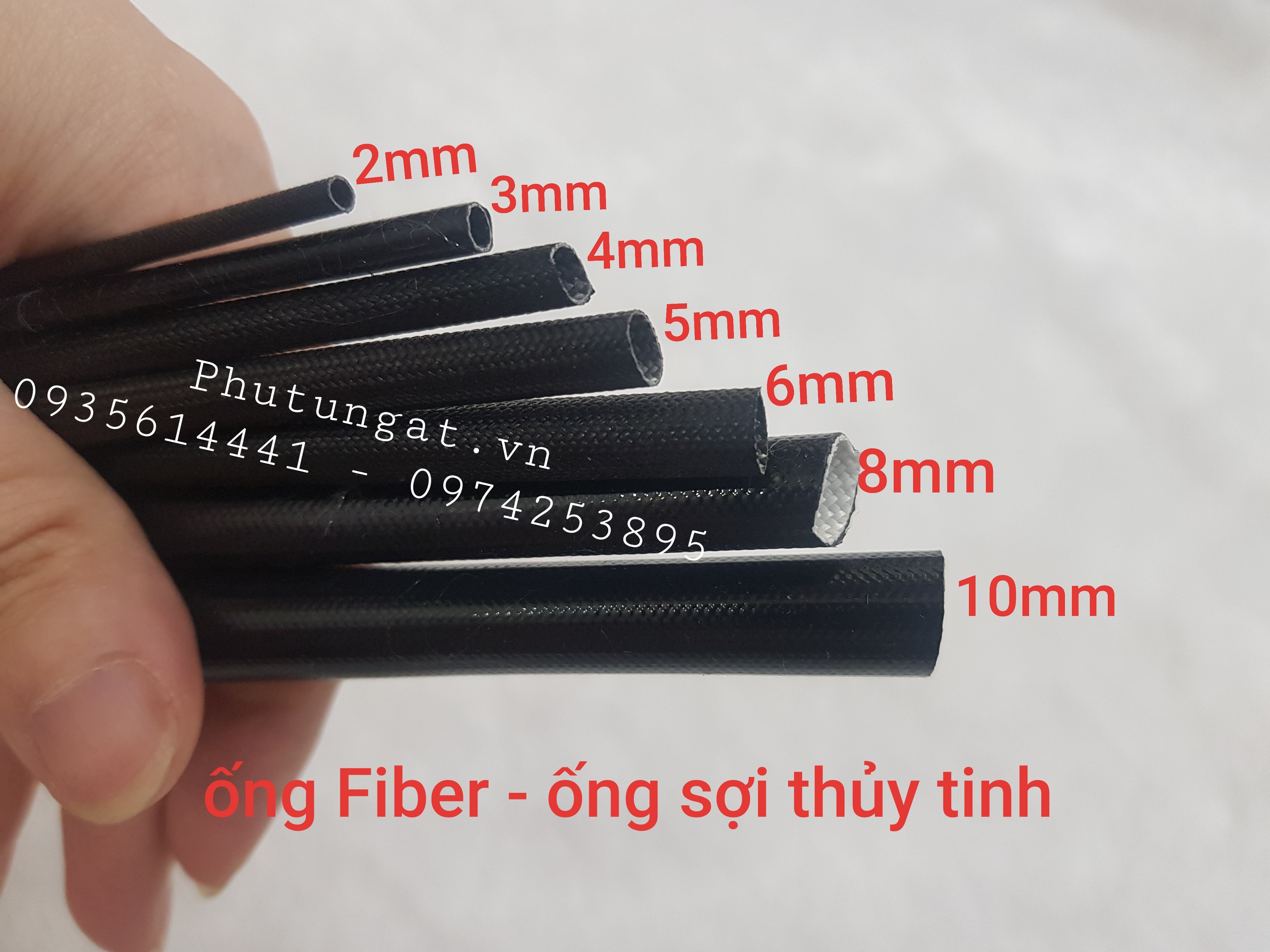 Ống Fiber ống luồn dây điện chống cháy sợi thuỷ tinh nhiều kích thước (1 cuộn 5 mét)