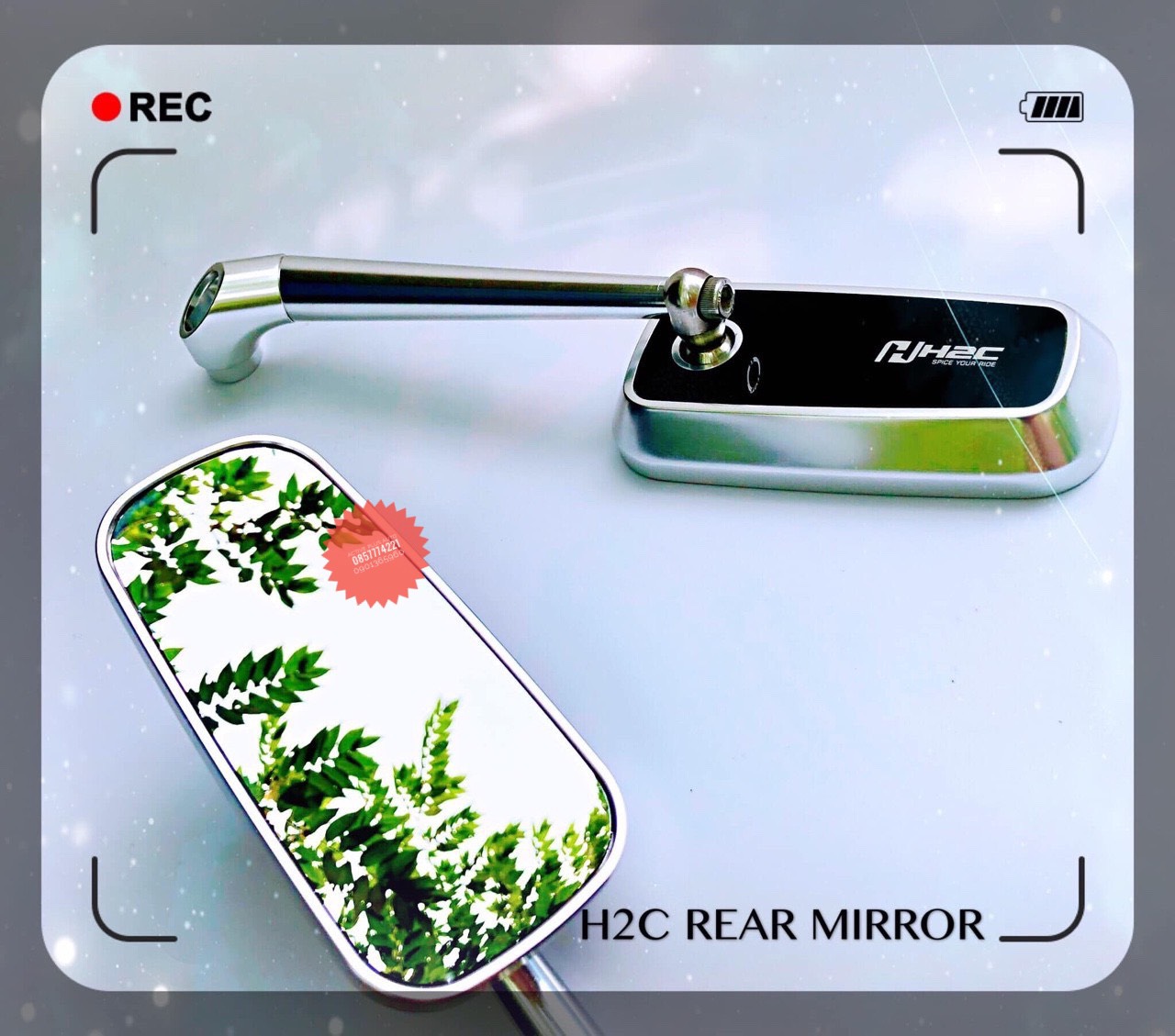 kính chiếu hậu xe máy, gương chiếu hậu xe máy h2c  lắp được nhiều loại xe