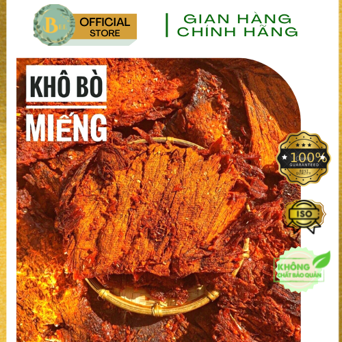 Khô bò miếng mềm hồng ngự loại 1 ngon chuẩn vsattp | đồ ăn vặt, ăn kiêng - túi zip tiết kiệm 100gr/ 500gr
