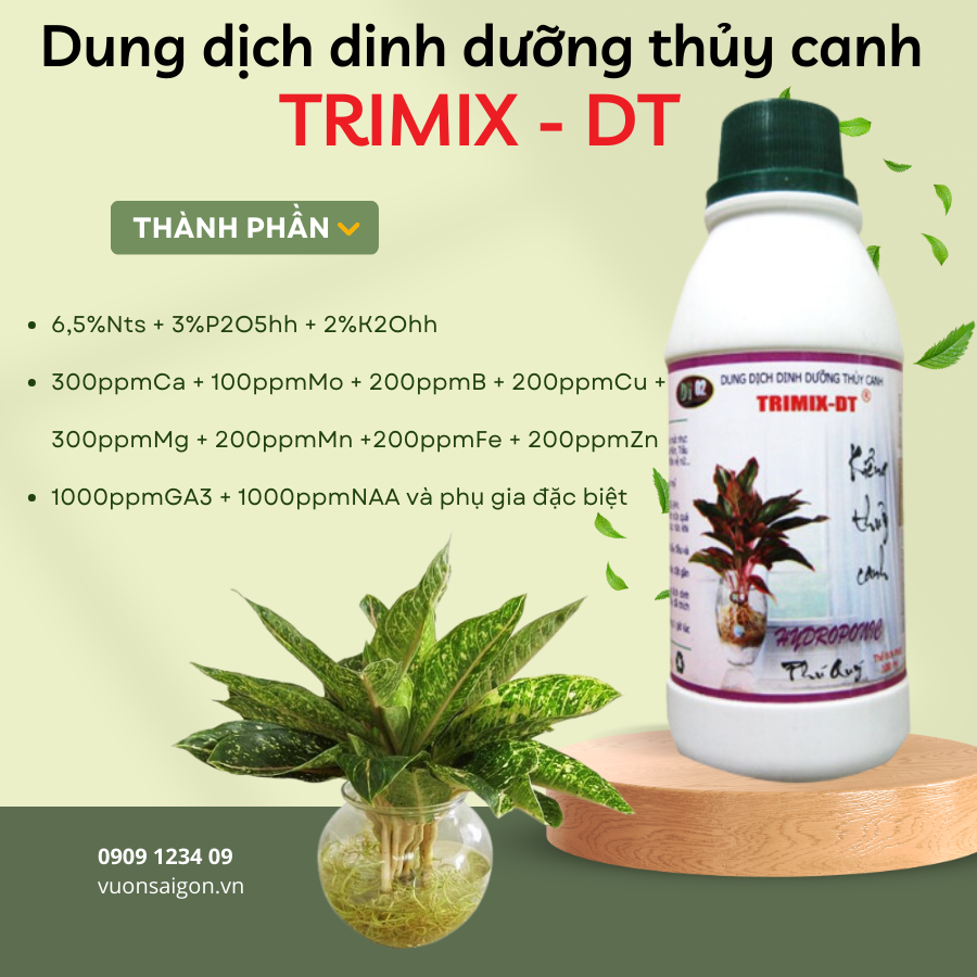 Dung dịch thủy canh TRIMIX DT loại 100ml cho cây thủy sinh, thủy canh