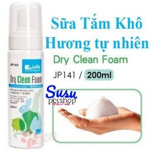 Sữa Tắm Khô chính hãng Jolly 200ml dùng cho Thỏ, Bọ, Hamster
