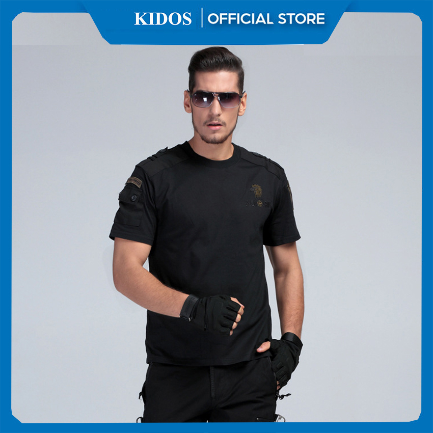 Áo thun cộc tay nam from rộng-Áo phông nam cộc tay phong cách lính mỹ chất liệu vải cotton cao cấp thoáng mát mềm mịn logo thêu cao cấp