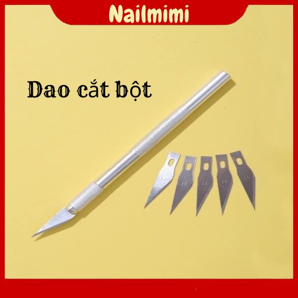 Dao cắt bột nail tặng kèm 5 lưỡi dao thay thế