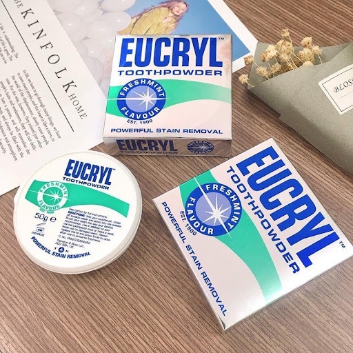 Bột tẩy trắng răng hương bạc hà Eucryl Freshmint Flavour Toothpowder 50g/ Bột Eucryl
