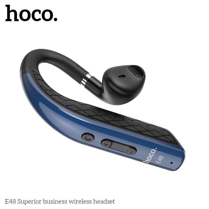 Tai nghe Bluetooth 1 tai Hoco E48 gài tai chắc chắn, tai nghe thể thao đàm thoại lên đến 18h