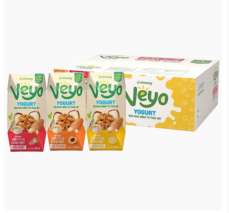 Thùng Sữa chua uống từ thực vật Veyo Yogurt Phiên bản đặc biệt 03 vị