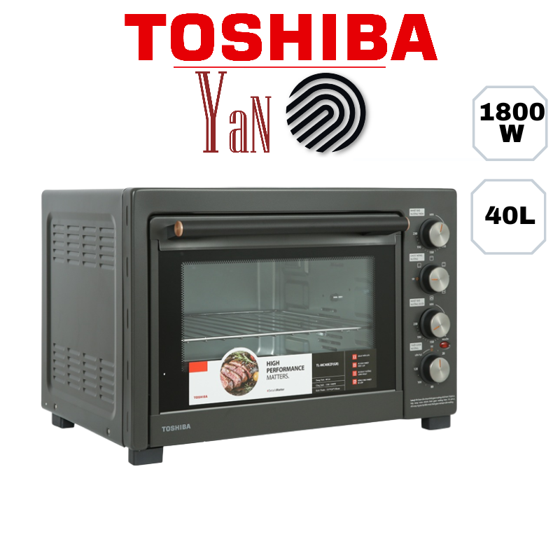 Lò nướng để bàn xiên quay 2 dàn nhiệt độc lập 40 lít Toshiba TL-MC40EZF(GR) 1650-1800W - Hàng chính hãng