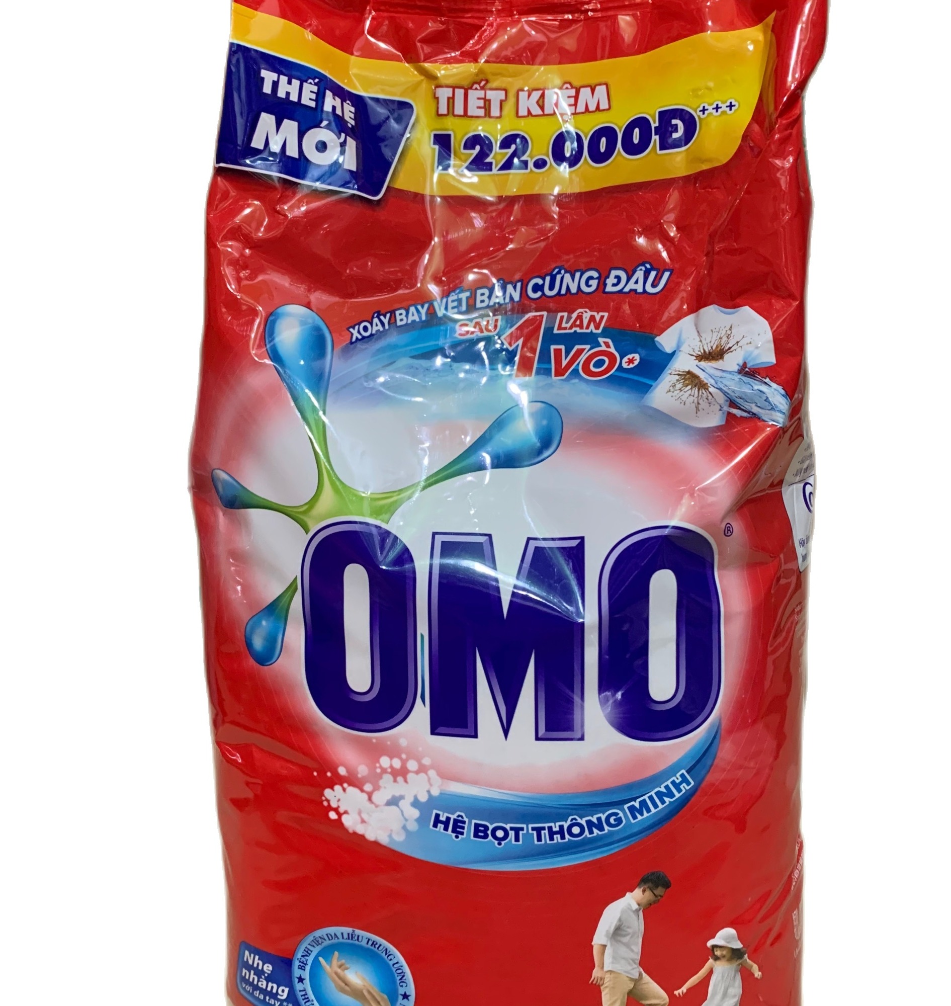 Bột giặt OMO hệ bọt thông minh , bịch 6 Kg