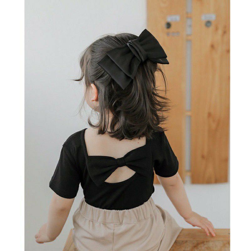 Áo thun nơ cực dễ thương cho bé gái