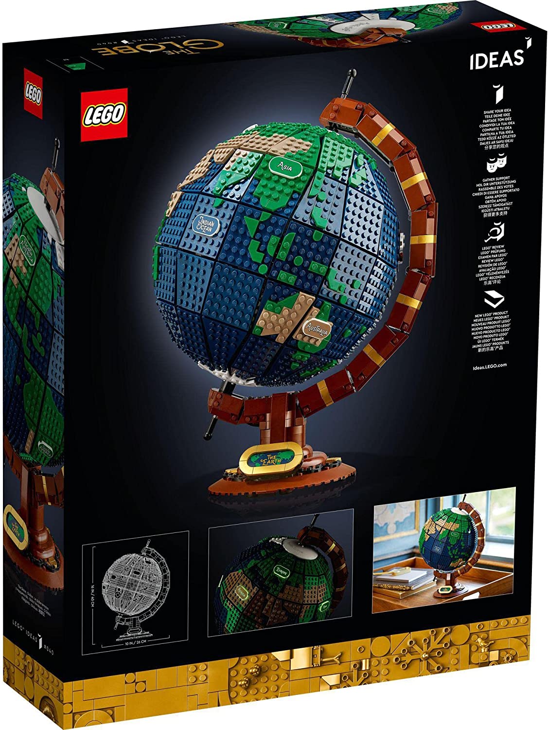 - lego ideas - 21332 - quả địa cầu - the globe