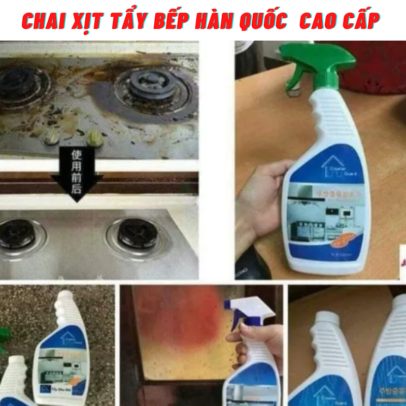 [MIỄN PHÍ VẬN CHUYỂN] CHAI XỊT TẨY RỬA NHÀ BẾP ĐA NĂNG HÀN QUỐC 500ML- XỊT RỬA NHÀ BẾP, DUNG DỊCH XỊT RỬA LÀM MỚI DỤNG CỤ NHÀ BẾP KITCHEN CLEANER