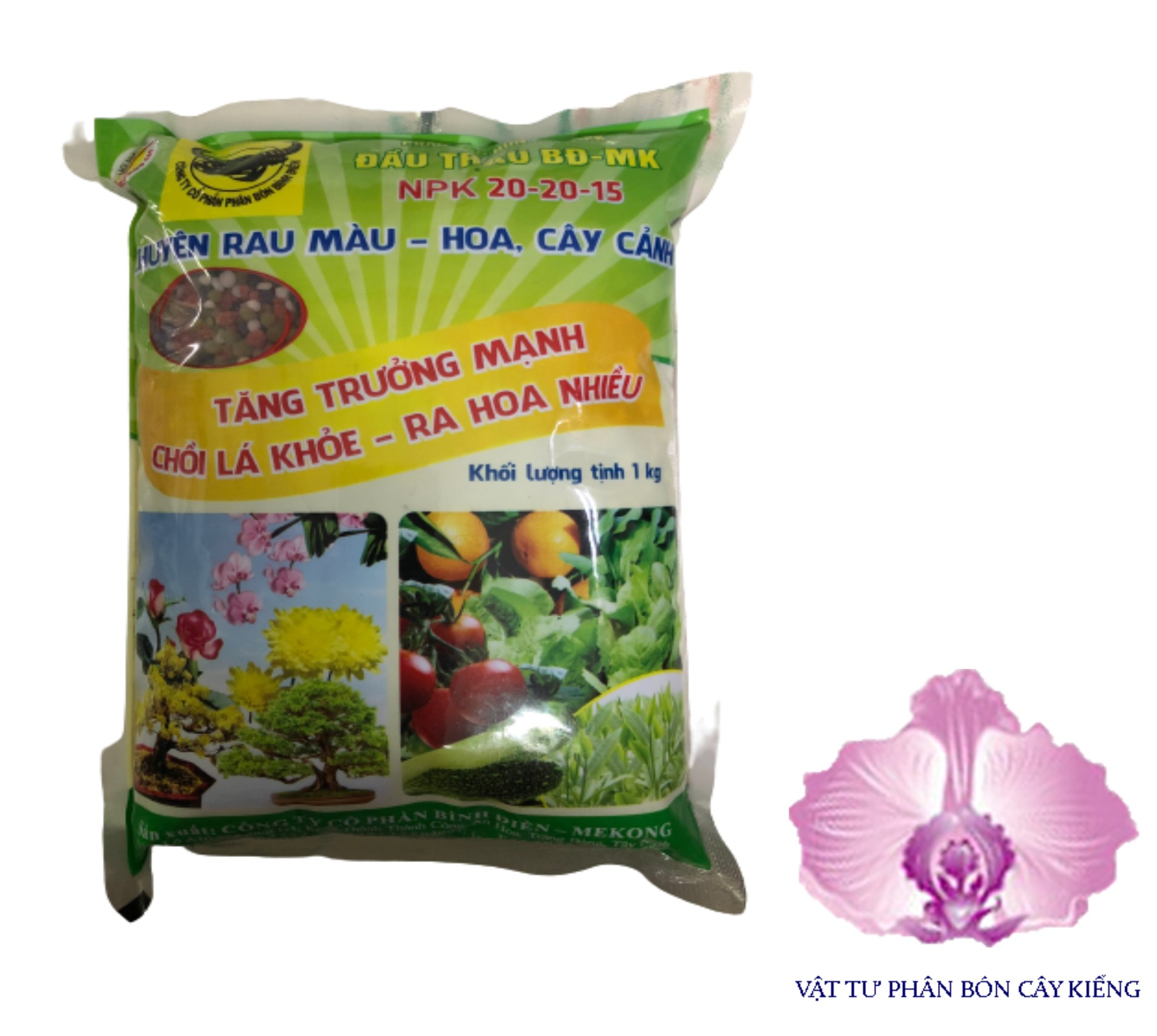Phân bón đầu trâu npk 20-20-15 chuyên cho hoa, cây cảnh - #007a# 1kg