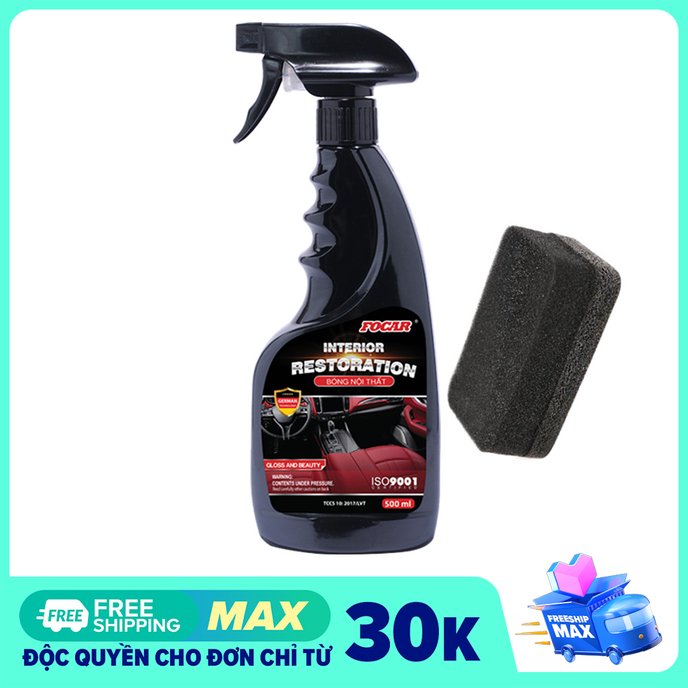 Dung dịch bóng nội thất, phục hồi làm đẹp ghế da, nội thất ô tô Dung dịch dưỡng bóng + mút đánh bóng ghế da)