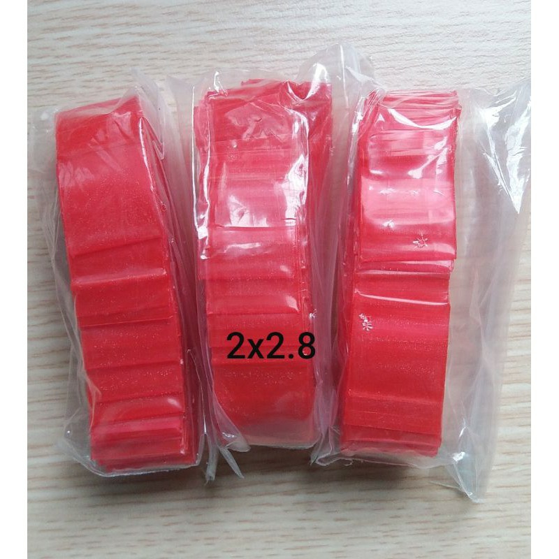 Combo 100 túi zip mini nhỏ màu đỏ 2x2.8cm loại dầy đẹp