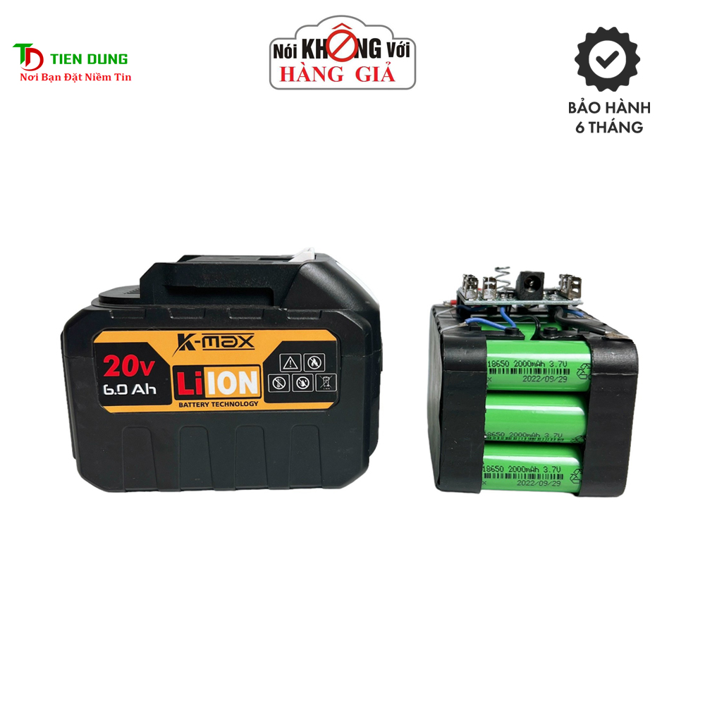 Pin 15Cell K-Max chân pin phổ thông, mạch 3 mosfet, có đèn báo pin