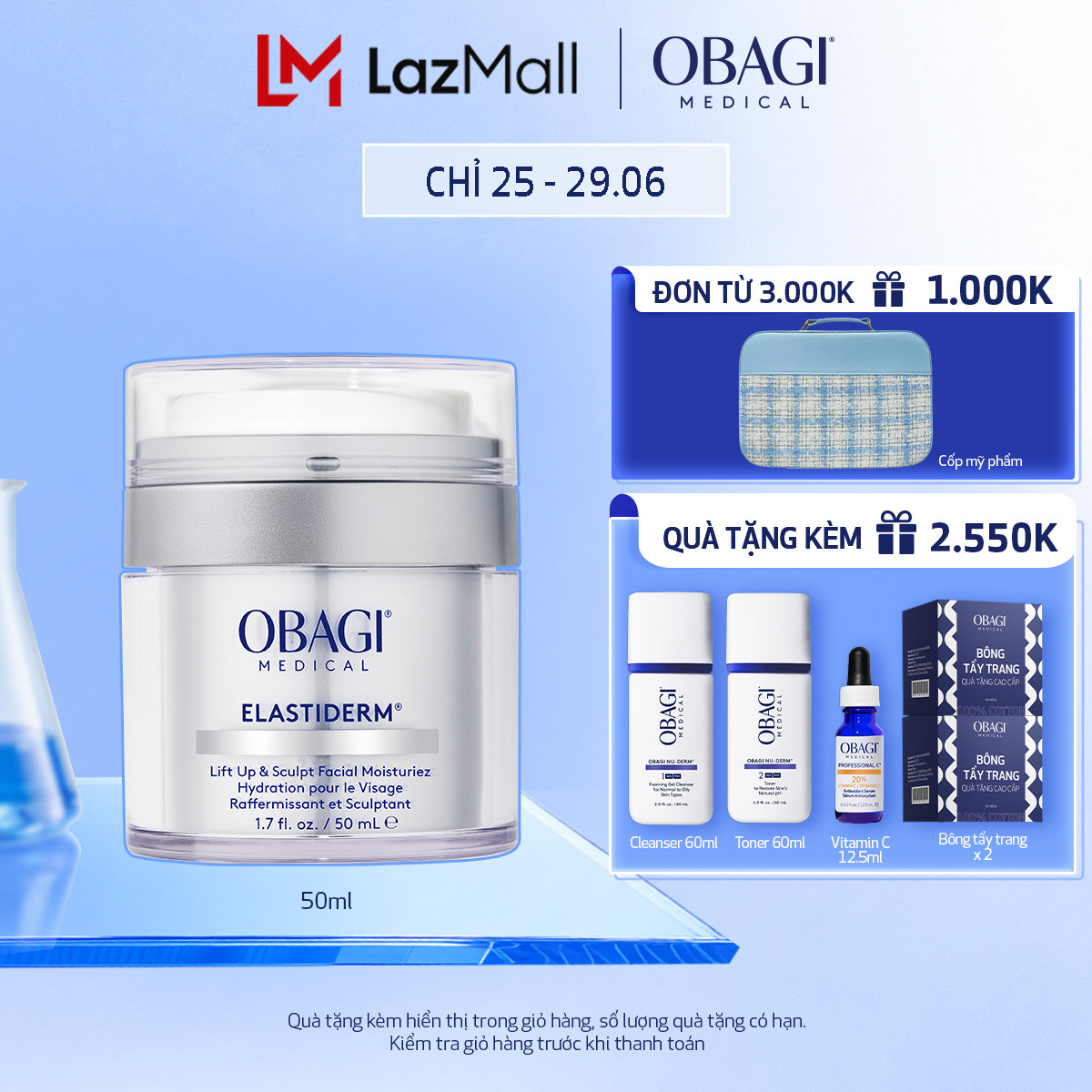 Kem Dưỡng Chống Lão Hóa Cao Cấp Giúp Nâng Cơ Căng Da ELASTIDERM® Lift up  Sculpt Facial Moisturizer 50ml