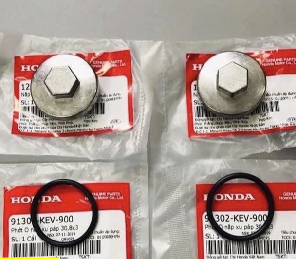 Combo 2 nắp chỉnh xu páp + 2 ron Wave Dream Future 1 chính hãng HONDA / nắp chỉnh cò Wave