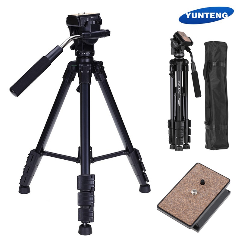 Chân Máy Yunteng VCT-691 dùng cho Máy ảnh, Máy quay phim, Máy điện thoại, Chân đèn flash ... Mẫu mới 2023, Dòng chuyên nghiệp giá bình dân