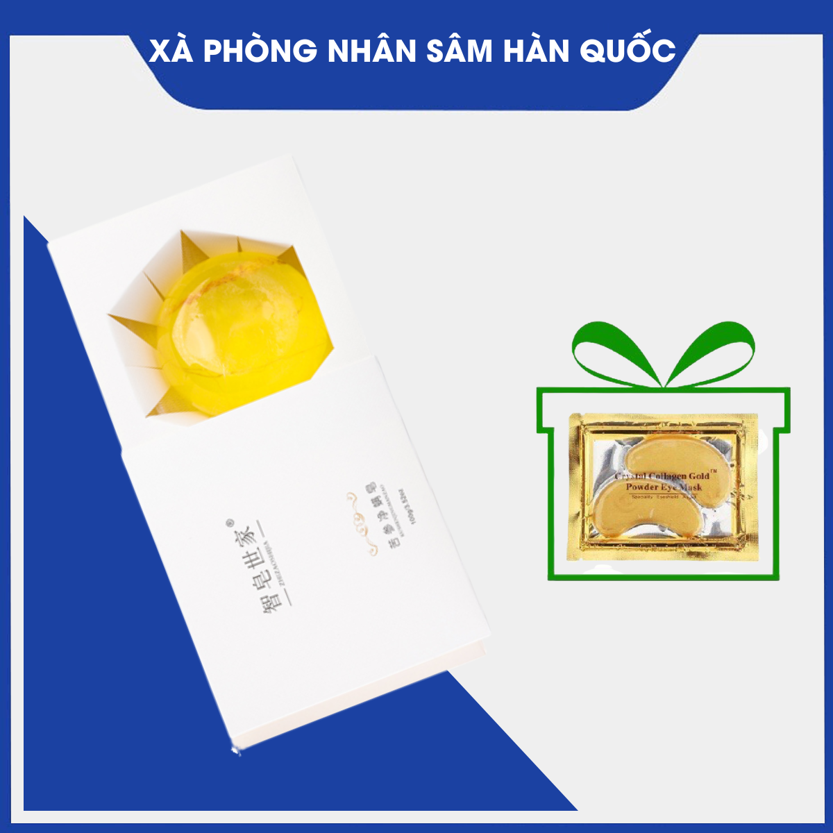 Xà phòng nhân sâm Hàn Quốc cao cấp, giảm mụn lưng, giảm thâm, tẩy da chết, dưỡng trắng da, xà phòng tắm nhân sâm 100g