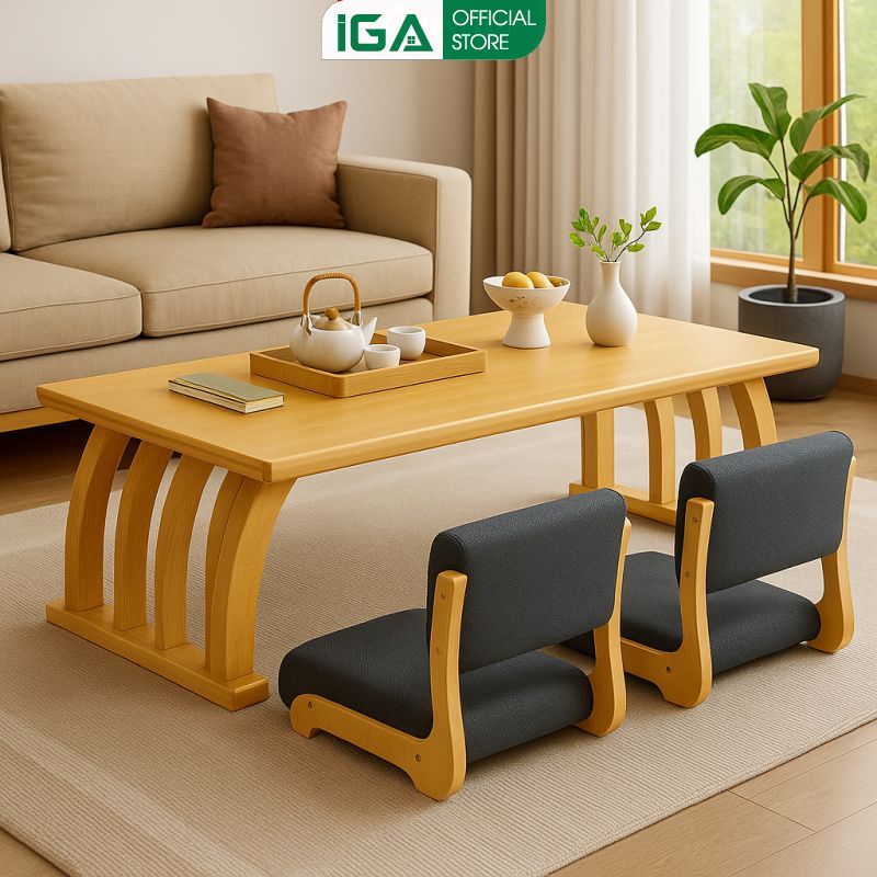 Bàn Trà Ngồi Bệt Gỗ MDF Melamine – Bàn Nhật Mini Thương Hiệu IGA - PG43 / PG44