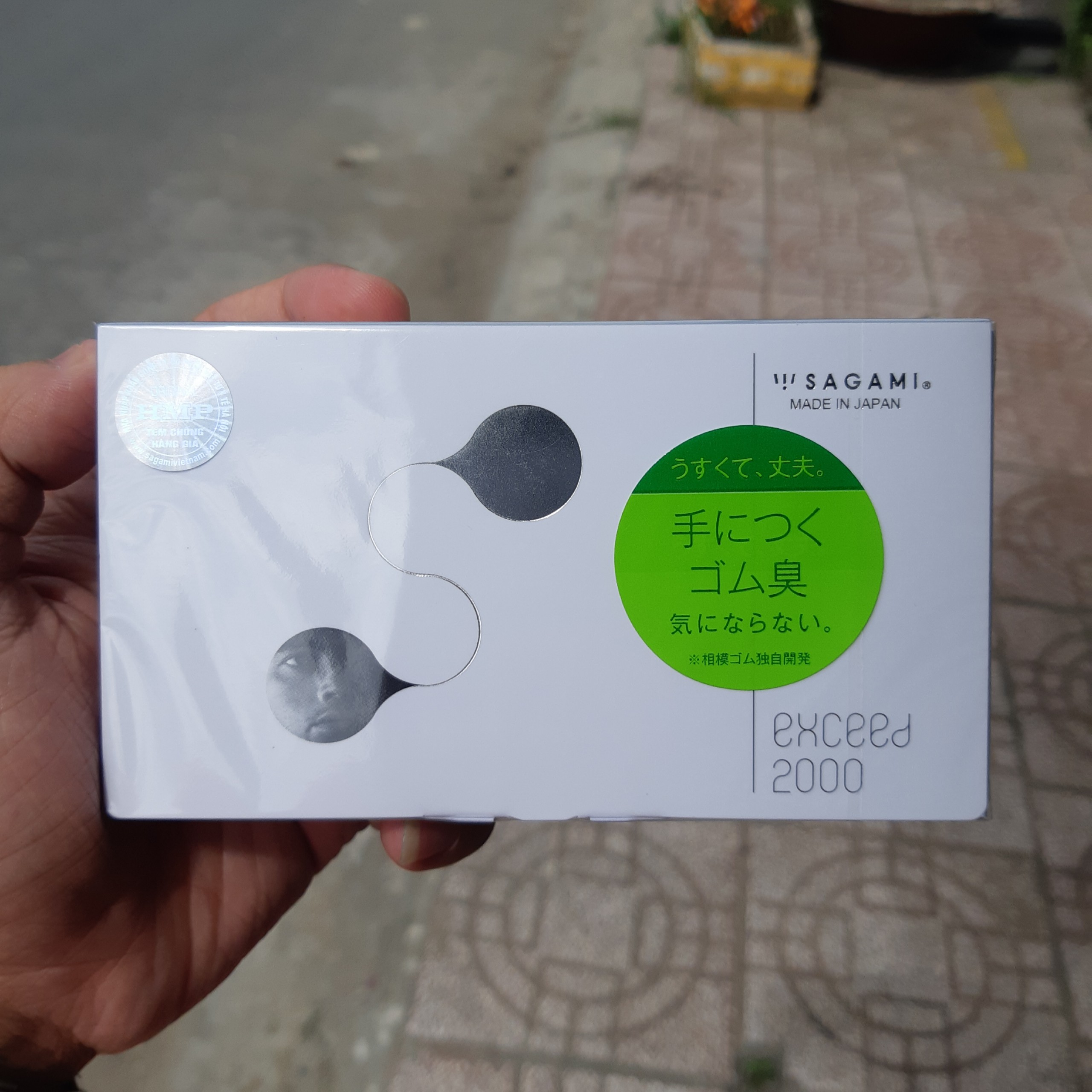 Bao cao su Sagami Exceed 2000 siêu mỏng 0.03mm,Hình thật sản phẩm thật