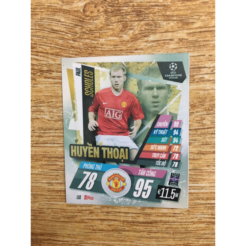 Set 16 Thẻ In Match Attax 2020-21 Poca Manchester United Huyền Thoại