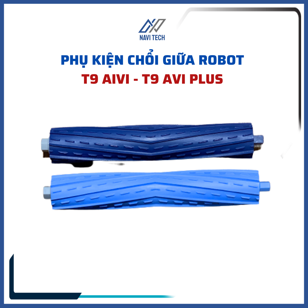 Phụ kiện chổi giữa, chổi chính robot hút bụi debot t9 aivi, t9 aivi plus - cặp chổi chính t9