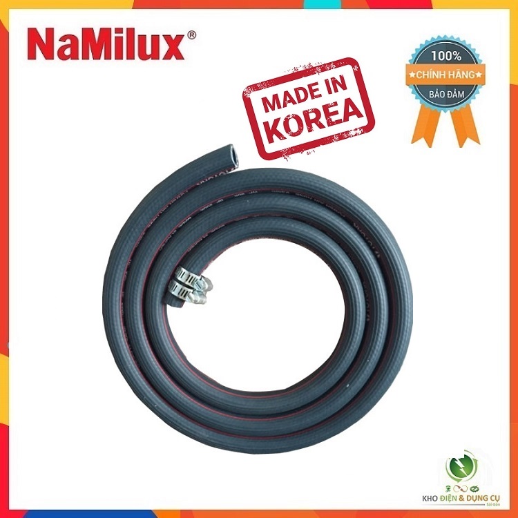 DÂY DẪN GAS NAMILUX 2,6M KÈM 2 ĐAI XIẾT (  SẢN XUẤT TẠI HÀN QUỐC )
