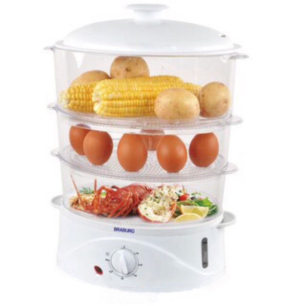 Bộ nồi hấp điện đa năng 3 tầng braburg