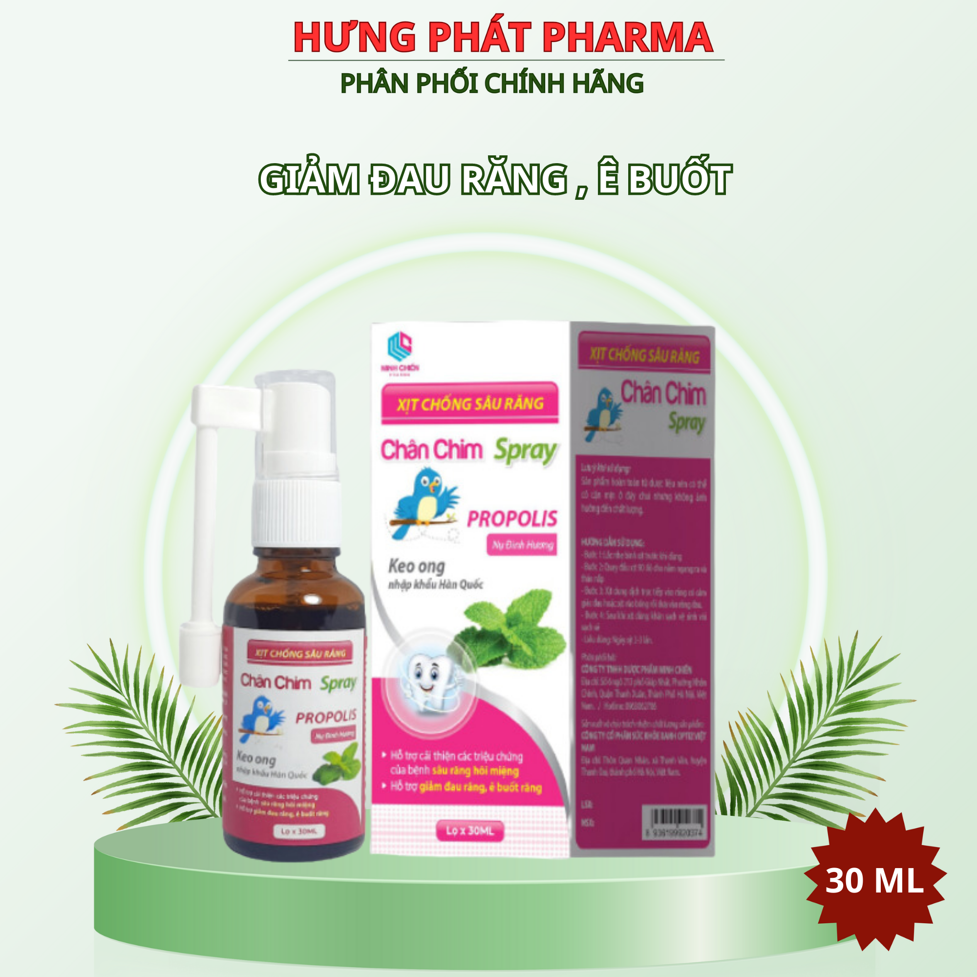Xịt chống sâu răng Chân chim Spray - giảm đau răng , ê buốt