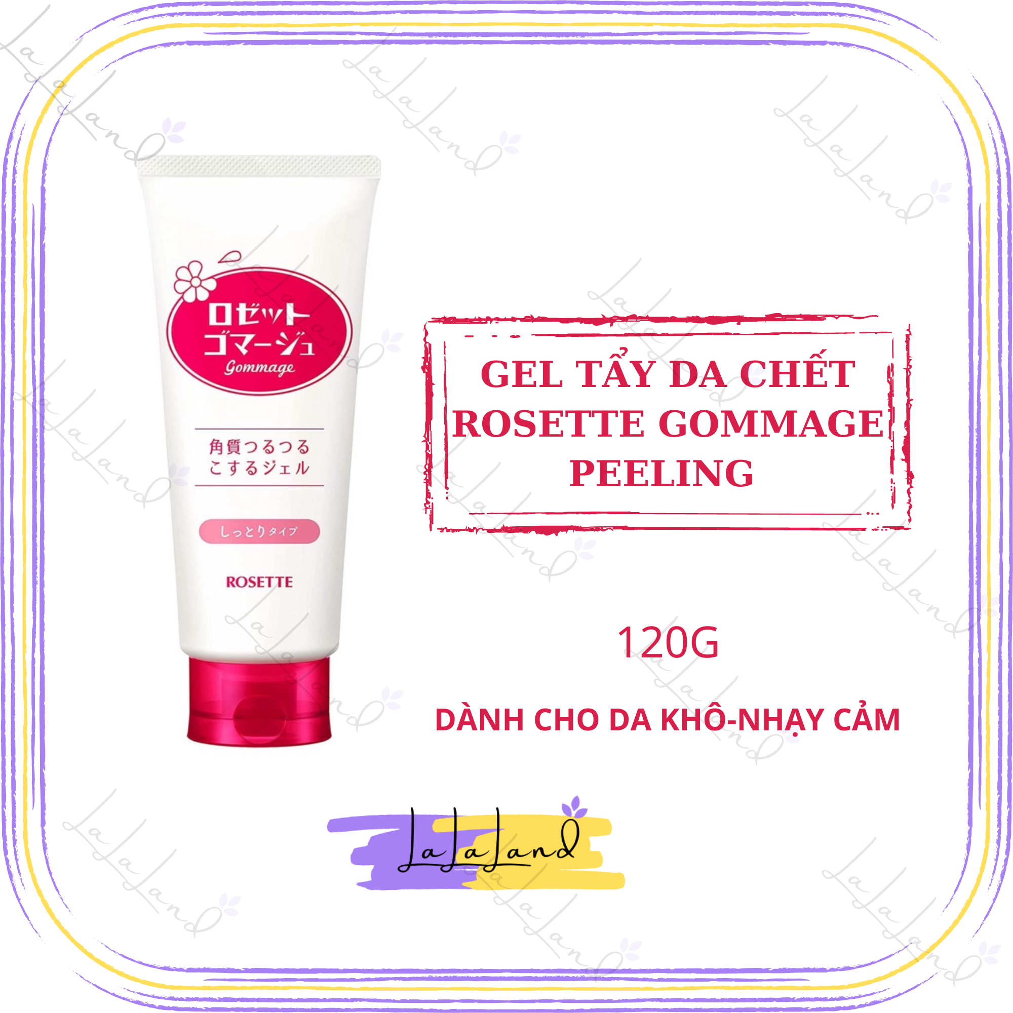 [Chọn Hồng hoặc Xanh] Tẩy Tế Bào Chết Dành Cho Da Mụn da nhờn màu xanh ROSETTE Gommage Gentle Cleansing Gel 120g