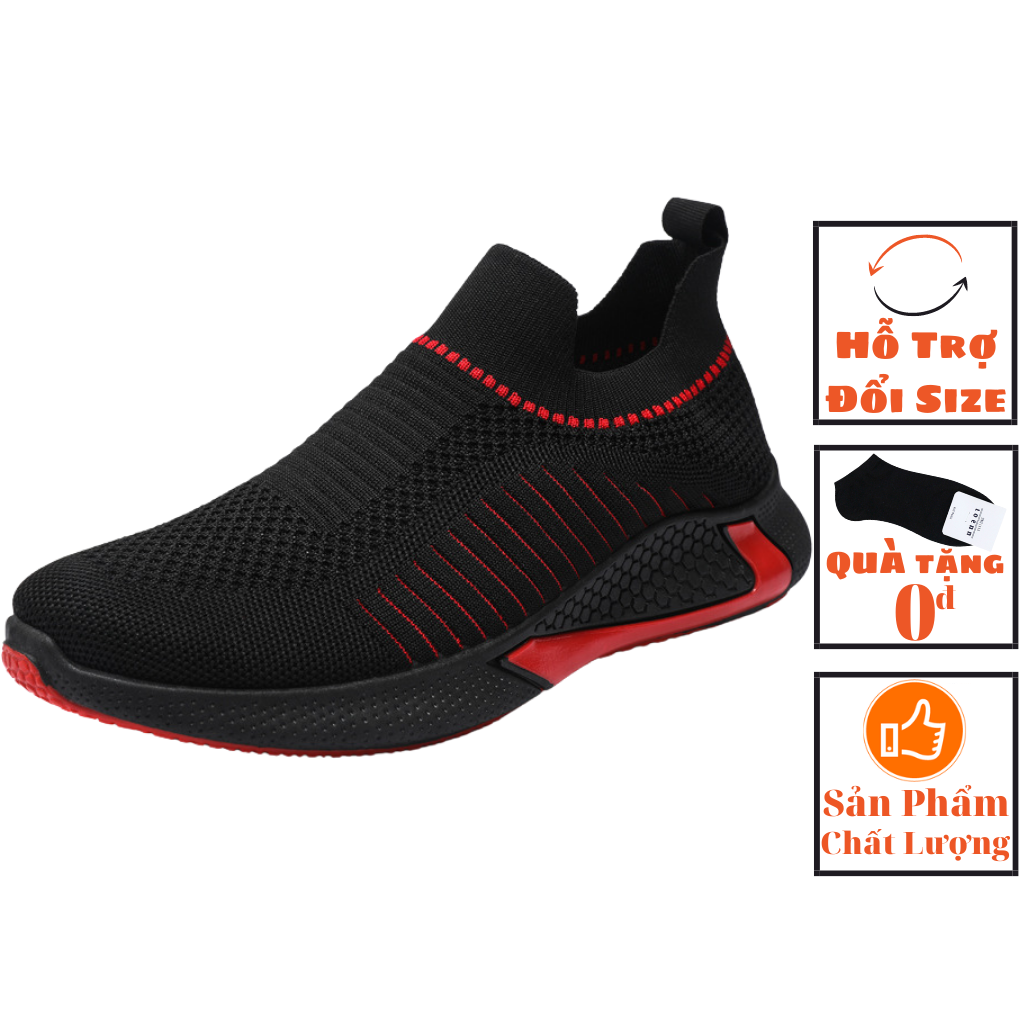 Giày nam thể thao sneakers đế đúc chống trơn trượt đi êm chân độ bền cao màu xám và đen thời trang aeshin - q47
