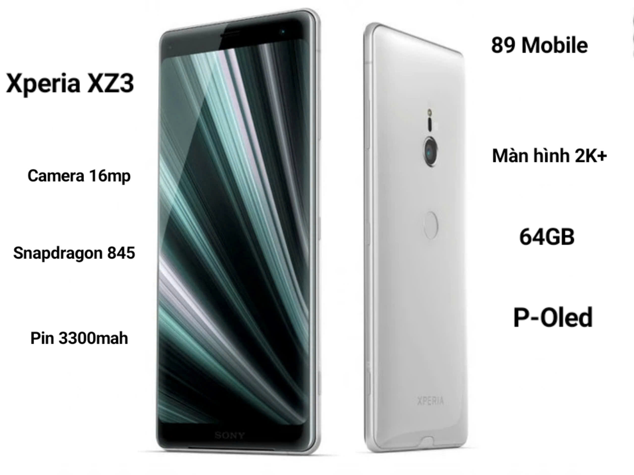 Điện thoại Sony XZ3 - Sony Xperia XZ3 Chip Snapdragon 845 Ram 4/64G, Màn: P-OLED, 6.0", Quad HD+ 2K+