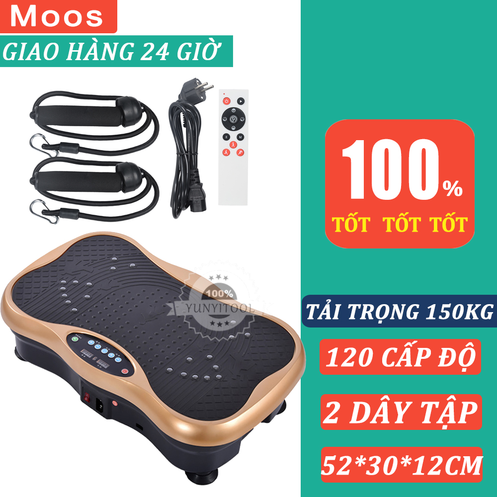 Máy rung toàn thân 120 cấp độ rung,Máy rung mỡ giảm béo,Máy rung lắc giảm mỡ toàn thân,máy giảm cân toàn thân,Tải trọng 150kg,tặng kèm 2 dây tập
