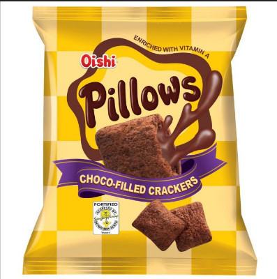 COMBO'S LÓC BÁNH SNACK NHÂN PILLOW OISHI (14GR x 10 GÓI)